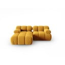 Žuta  baršunasta sofa 191 cm Bellis – Micadoni Home