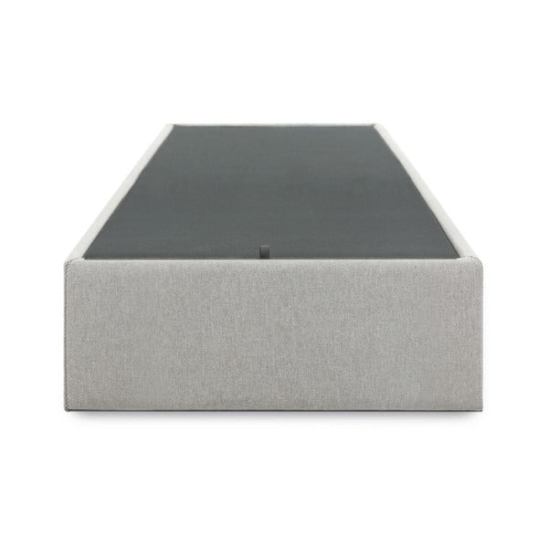 Sivi tapecirani krevet s prostorom za odlaganje 90x190 cm Matters – Kave Home