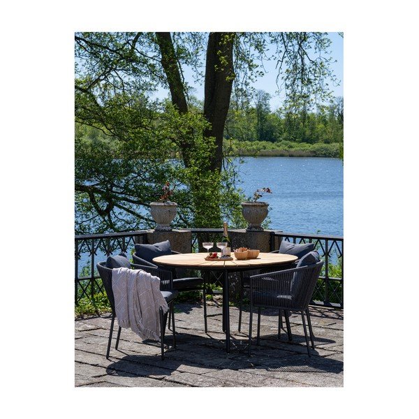 Tamno sive metalne blagovaonske stolice u setu 2 kom Salerno – House Nordic-image-2