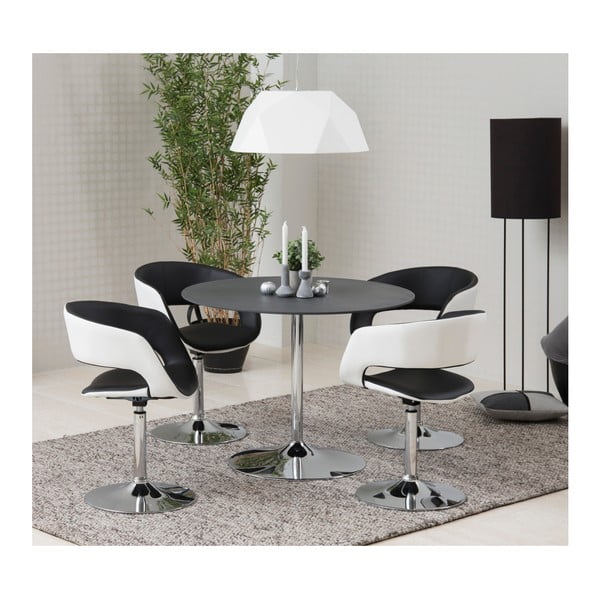 Crno-bijela blagovaonska stolica Actona Grace-image-4