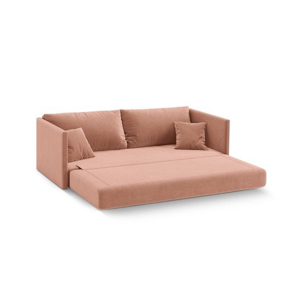 Ružičasta baršunasti sklopiva sofa 209 cm Shannon – Cosmopolitan Design-image-2