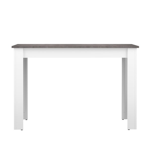 Bijeli blagovaonski stol s pločom u betonskom dekoru 110x70 cm Nice - TemaHome 