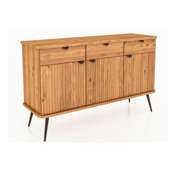 Niska komoda od hrastovine u prirodnoj boji 144x87 cm Kula - The Beds-image-3