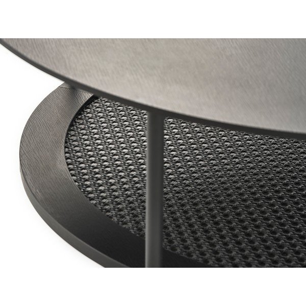 Crni okrugao stolić za kavu ø 80 cm Pensacola – Unique Furniture-image-2