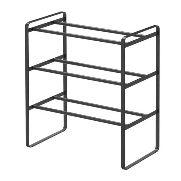 Crna podesiva polica za cipele s 3 etaže YAMAZAKI Maebashi-image-1