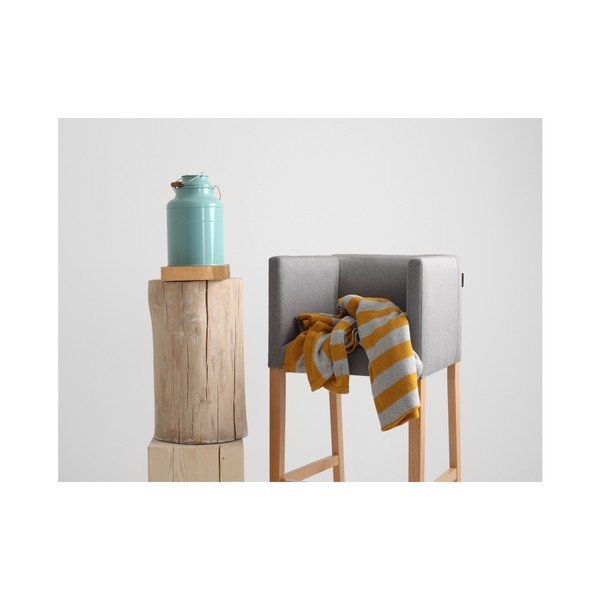 Siva barska stolica s naslonima za ruke i prirodnim nogama Custom Form Wilton-image-2