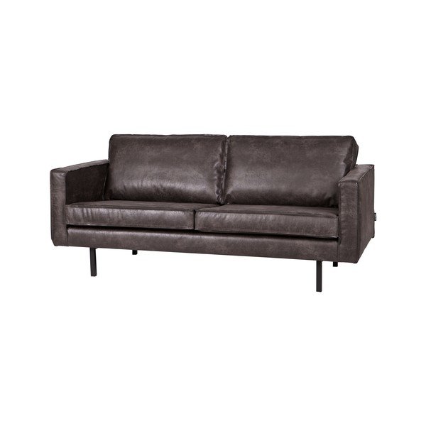 Crna sofa od imitacije kože 190 cm Rodeo – WOOOD-image-1