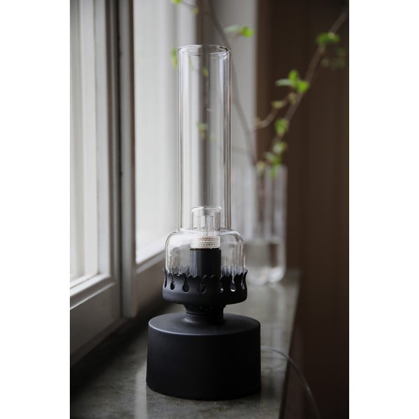Crna stolna lampa sa staklenim sjenilom (visina 31 cm) Kandella – Markslöjd-image-1