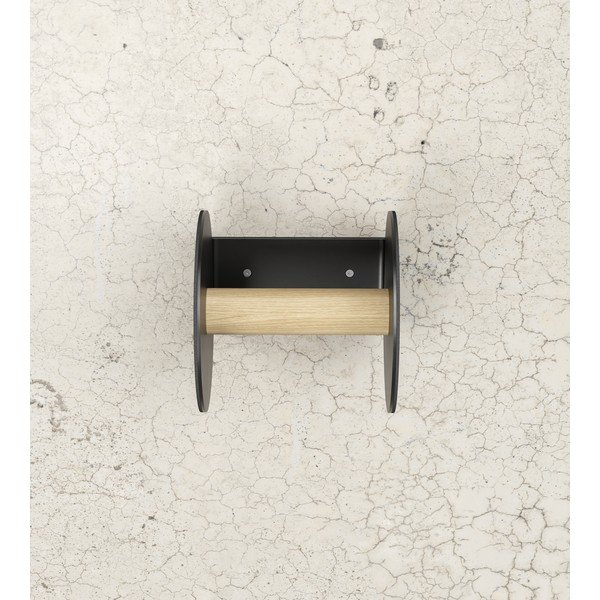 Crni zidni držač toaletnog papira Nupo – LIND DNA-image-2