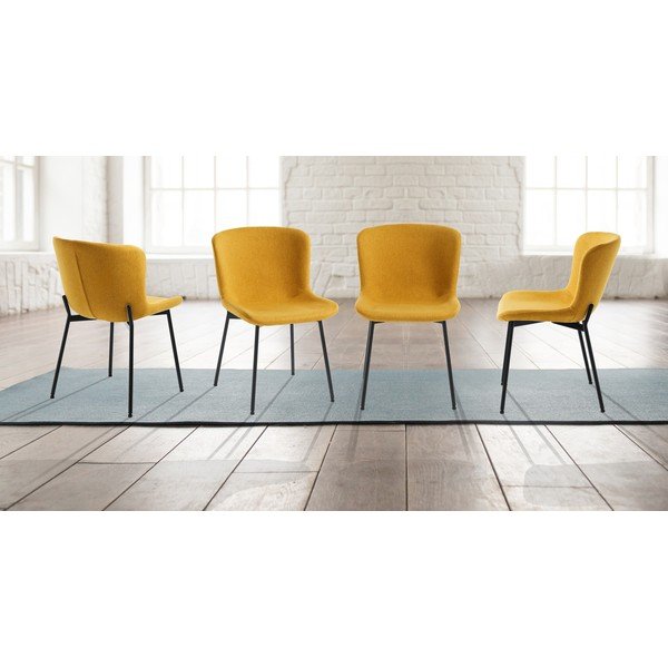 Oker žute blagovaonske stolice u setu 2 kom Snug – Tomasucci-image-3