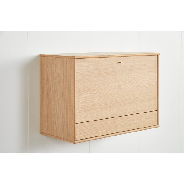 Zidni vinski ormarić u hrastovom dekoru 89x61 cm Mistral 004 - Hammel Furniture-image-1