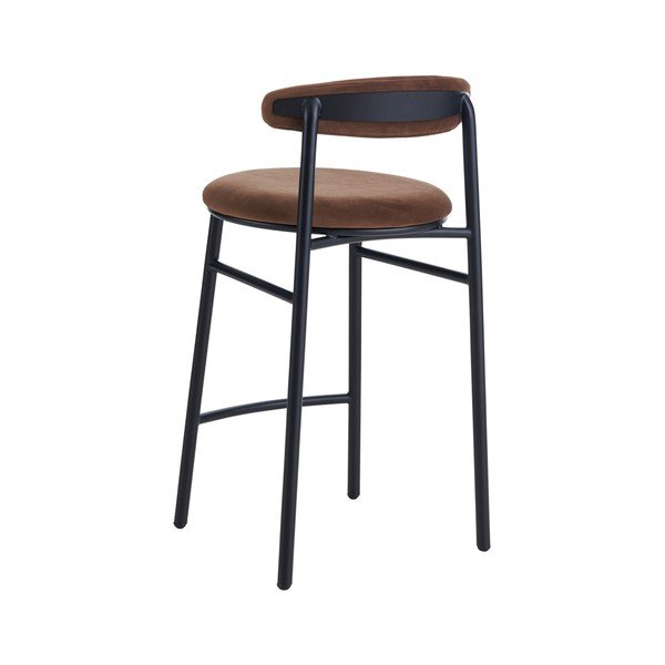Smeđa metalna barska stolica (visine sjedala 66 cm) Doggi – Ellos Home-image-3
