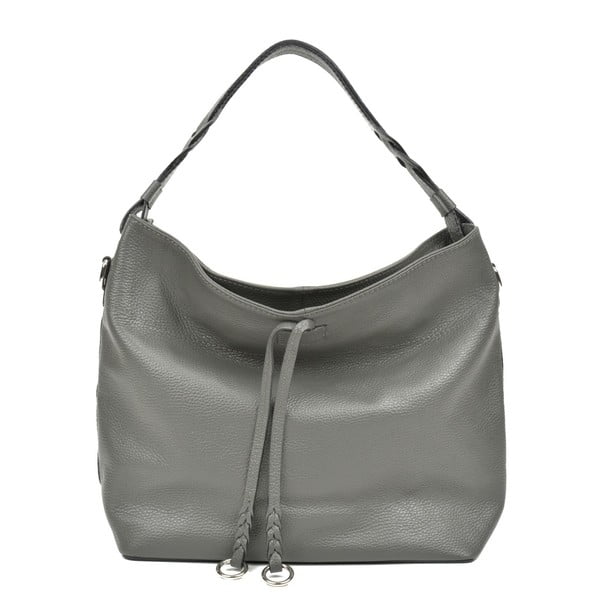Siva kožna torbica Carla Ferreri Camila Lento