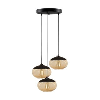 Oker žuta/crna viseća svjetiljka sa staklenim sjenilom ø 50 cm Camini – Opviq lights
