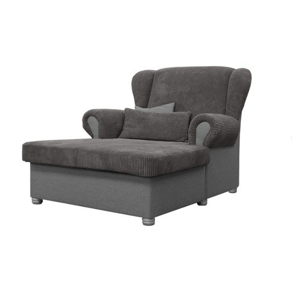 Smeđe-siva ležaljka od samta Lord – Ropez