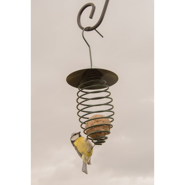 Tamnozelena metalna hranilica s krovom Esschert Design, ⌀ 10,8 cm-image-4