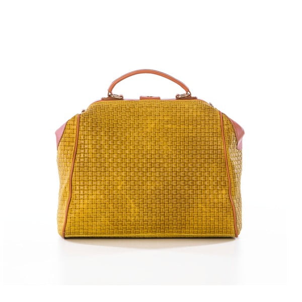 Kožna torbica Braid Yellow-image-2