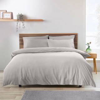 Siva posteljina za bračni krevet/za produženi krevet od mikrovlakana 230x220 cm So Soft Easy Iron – Catherine Lansfield