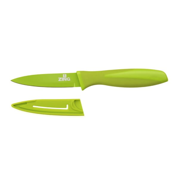 Zeleni nož boje limete s poklopcem Premier Housewares Zing, 8,9 cm