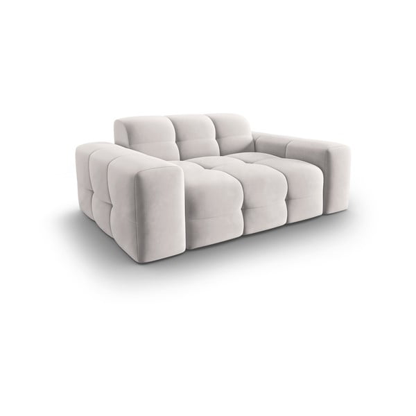 Svijetlo siva baršunasta sofa 156 cm Kendal - Micadoni Home-image-3