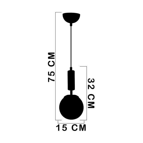 Bijela/u zlatnoj boji viseća svjetiljka sa staklenim sjenilom ø 15 cm Monera – Squid Lighting-image-2