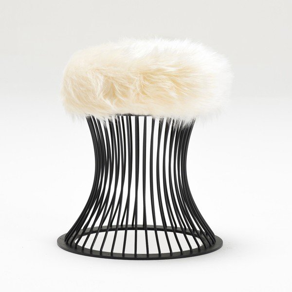 Tablica sa sjedalom od bijelog umjetnog krzna Balcab Home Milly