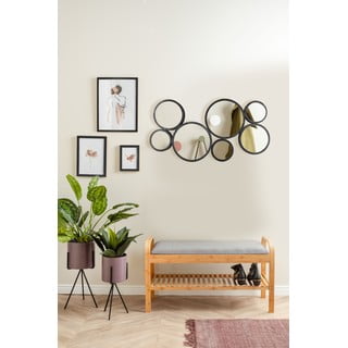 Zidno ogledalo s okvirom od masivnog drveta 90x48 cm Wall Art – PT LIVING