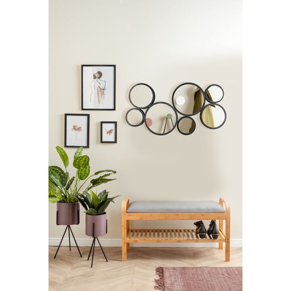 Zidno ogledalo s okvirom od masivnog drveta 90x48 cm Wall Art – PT LIVING-image-1