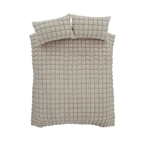 Bež posteljina za bračni krevet 200x200 cm Puffer – Catherine Lansfield-image-2