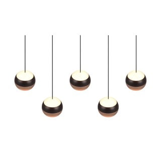 Crna/u bakrenoj boji LED viseća svjetiljka s metalnim sjenilom Orbit – Trio Select