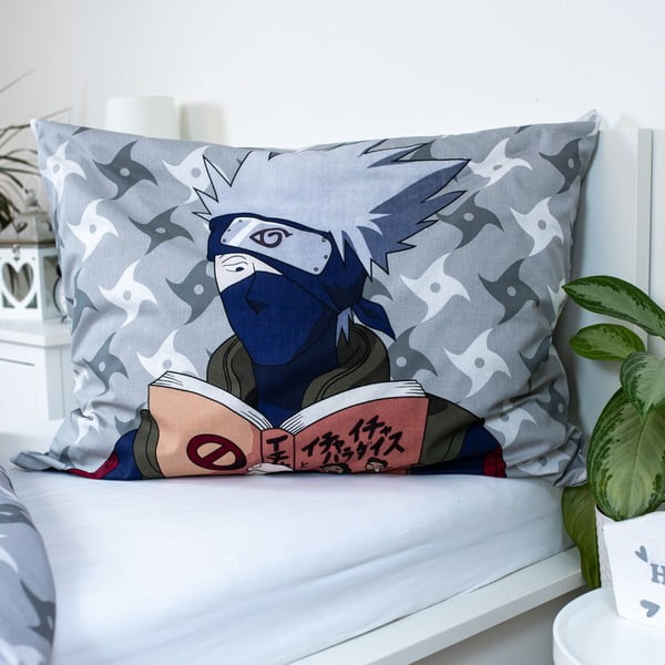 Pamučna dječja posteljina za krevet za jednu osobu 140x200 cm Naruto "Grey" – Jerry Fabrics-image-4