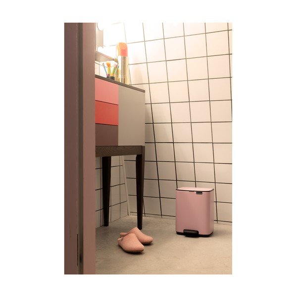 Ružičasta željezna kanta za smeće s pedalom 4 l Bo – Brabantia-image-1