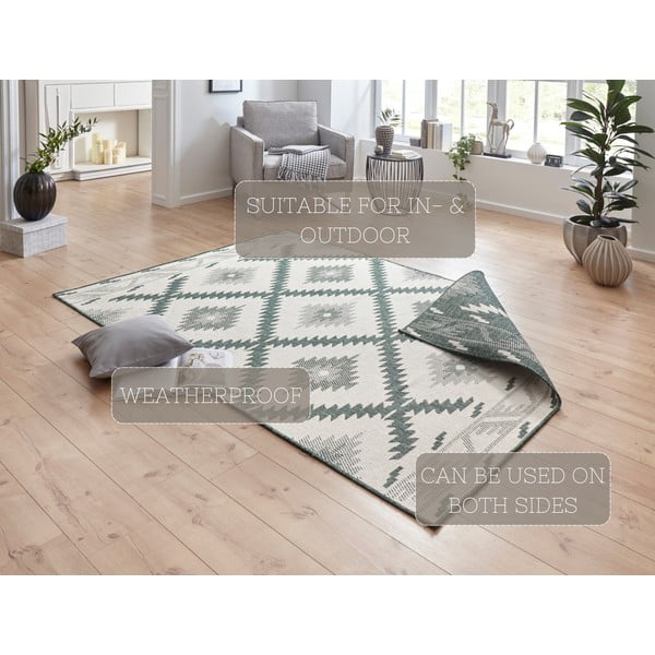 Zeleno-krem vanjski tepih NORTHRUGS Malibu, 170 x 120 cm-image-4