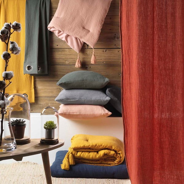 Svijetlo zelena plahta s gumom od muslina 140x190 cm Angelia – douceur d'intérieur-image-4