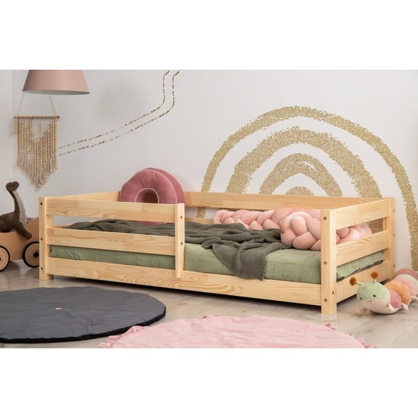 Dječji krevet od masivnog bora 90x190 cm u prirodnoj boji Mila CPD – Adeko-image-1