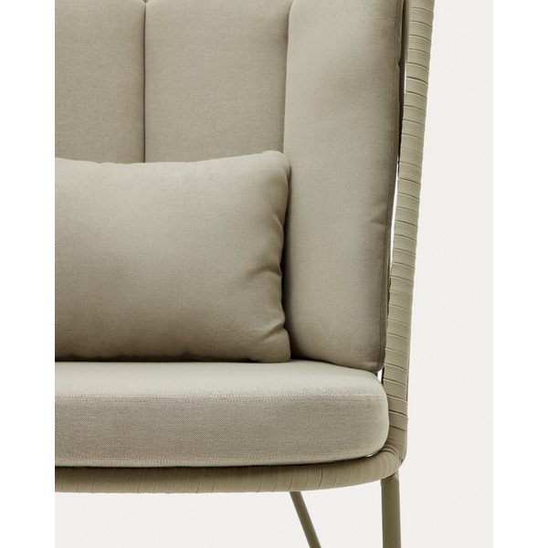 Zelena metalna vrtna fotelja Saconca – Kave Home-image-2