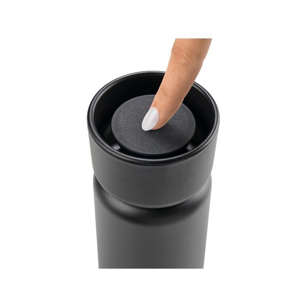 Crna termo šalica od nehrđajućeg čelika 400 ml Singles – Zone-image-3