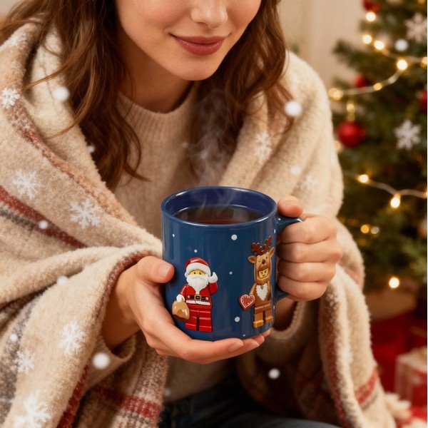 Tamno plava keramička dječja šalica 300 ml Christmas Minifigures – LEGO®-image-4
