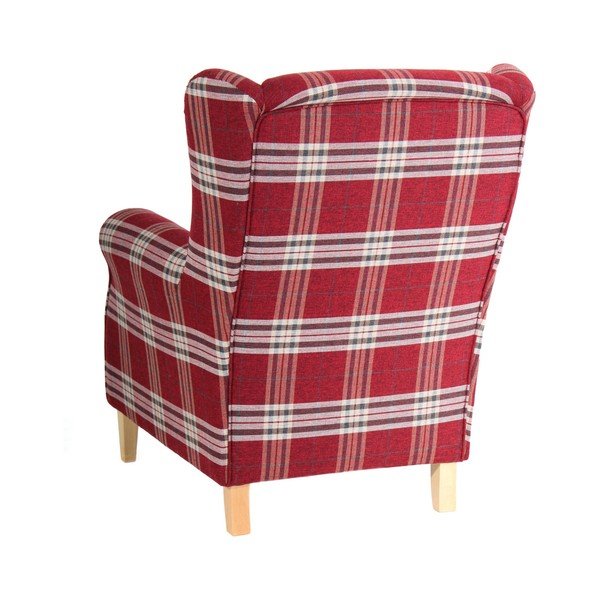 Crveni karirani naslonjač Max Winzer Lorris-image-4