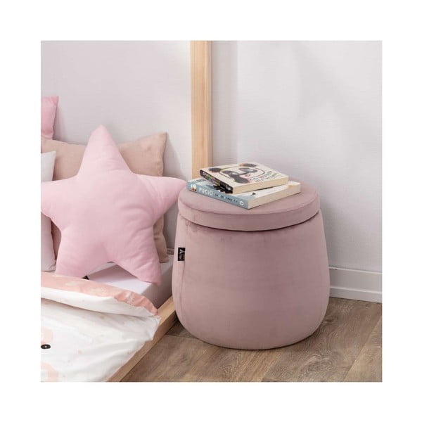 Crni baršunast dječji tabure Posh Velvet – Yellow Tipi-image-3