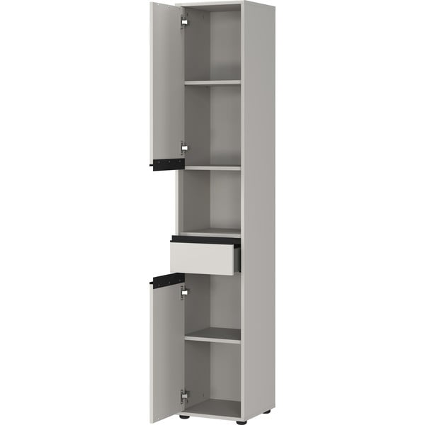 Sivi visok/uski kupaonski ormarić 33x181 cm Lemont – Germania-image-3