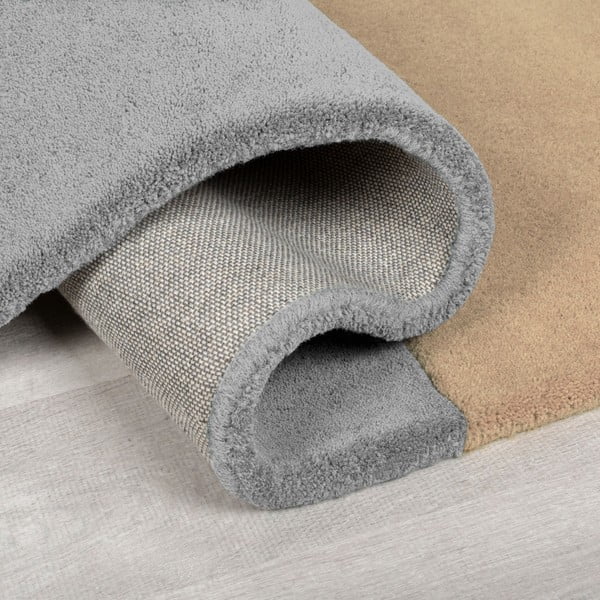 Crni/sivi ručno rađen vunen tepih 120x180 cm Lozenge Monochrome – Flair Rugs-image-3