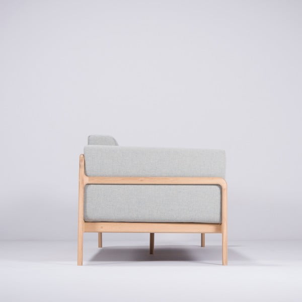 Plavo-sivi kauč s konstrukcijom od hrastovine Gazzda Fawn, 240 cm-image-2