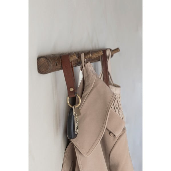 Smeđa zidna vješalica od punog hrasta 72 cm Roots – Mette Ditmer Denmark-image-3