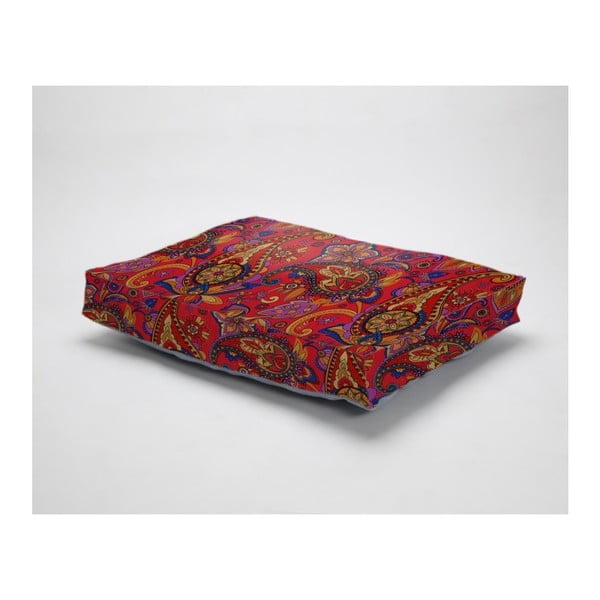 Jastuk za sjedenje s primjesom lana Madre Selva Paisley, 60 x 80 cm