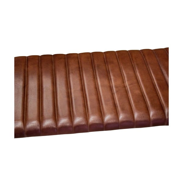 Smeđa kožna klupa – Antic Line-image-2