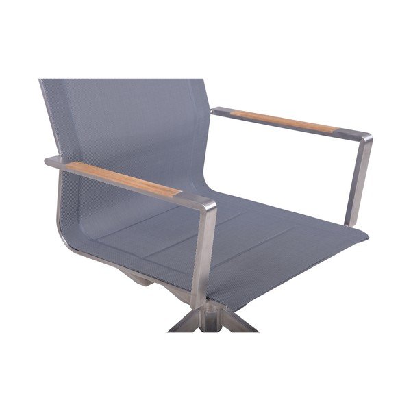 Siva metalna vrtna stolica Salida – Garden Pleasure-image-3