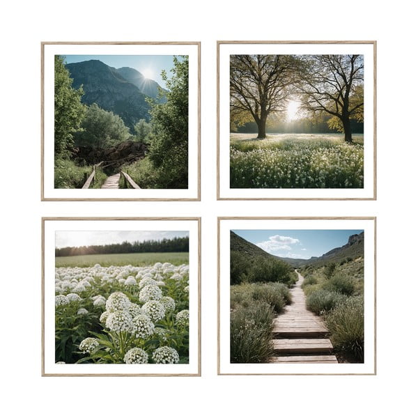 Slike u setu 4 kom 30x30 cm Sunrise Hike – knor