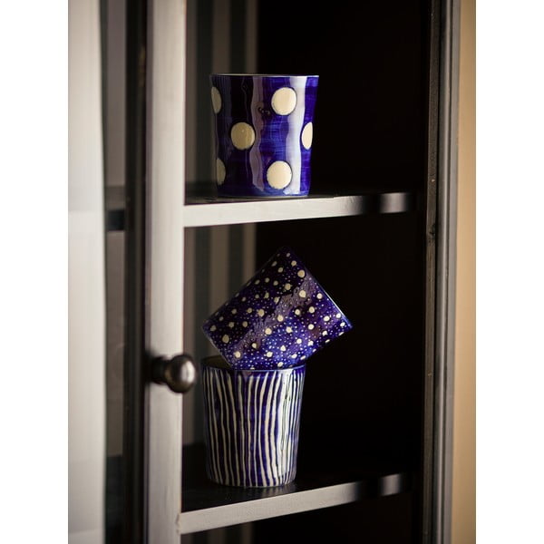 Tamno plave šalice u setu 3 kom za espresso od kamenine 190 ml Minoa – Bloomingville-image-2