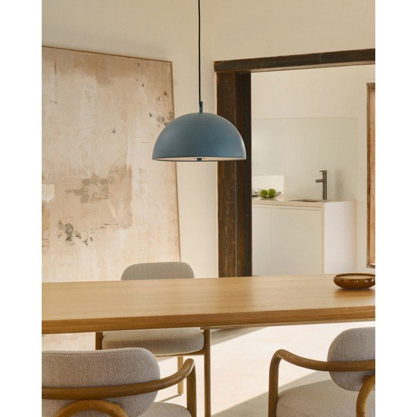 Plava viseća svjetiljka s metalnim sjenilom ø 39,5 cm Catlar – Kave Home-image-1